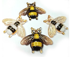 APLIQUE ABELHA ACRILICO KIT C/ 6UN (Sortidos)