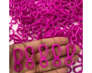 FECHO MOSQUETÃO DE  PLÁSTICO C/12 UN COR ÚNICA