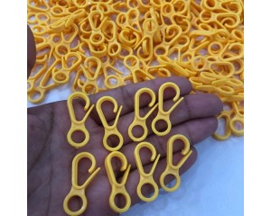 FECHO MOSQUETÃO DE  PLÁSTICO C/12 UN COR ÚNICA