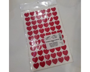 ETIQUETA ADESIVA CORAÇÃO VERMELHO