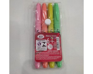 MARCA TEXTO PASTEL CONTEM 4UN KIT