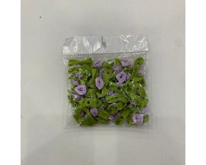 FLOR ROCOCO COM FOLHA 2.5 CM (PCT C/ 50 UN)