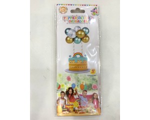 TOPPER DE BOLO DE BALOES 10 PEÇAS