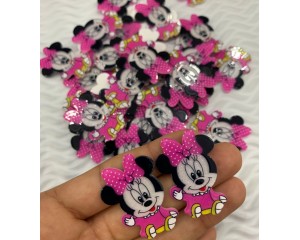 APLIQUE MINNIE EM ACRILICO (PCT C/ 2 UN )