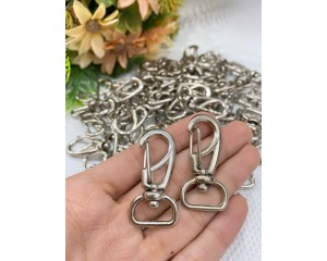 MOSQUETAO PRATA 2X4,5CM PCT C/ 12 UNIDADES